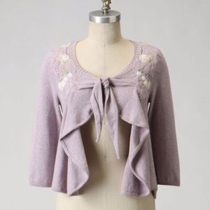 Anthropologie Cropped Cascade Cardigan